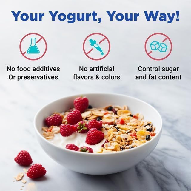Ultimate Probiotic Yogurt Maker with TruTemp™ Adjustable Temperature & Time Control, Make Trillions of Live Probiotics for Gut Health, ULTIMATE LIFETIME WARRANTY, Wellness Gifts for Men & Women