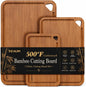 Bamboo Cutting Board 3-Piece Wooden Bread Boards for kitchen