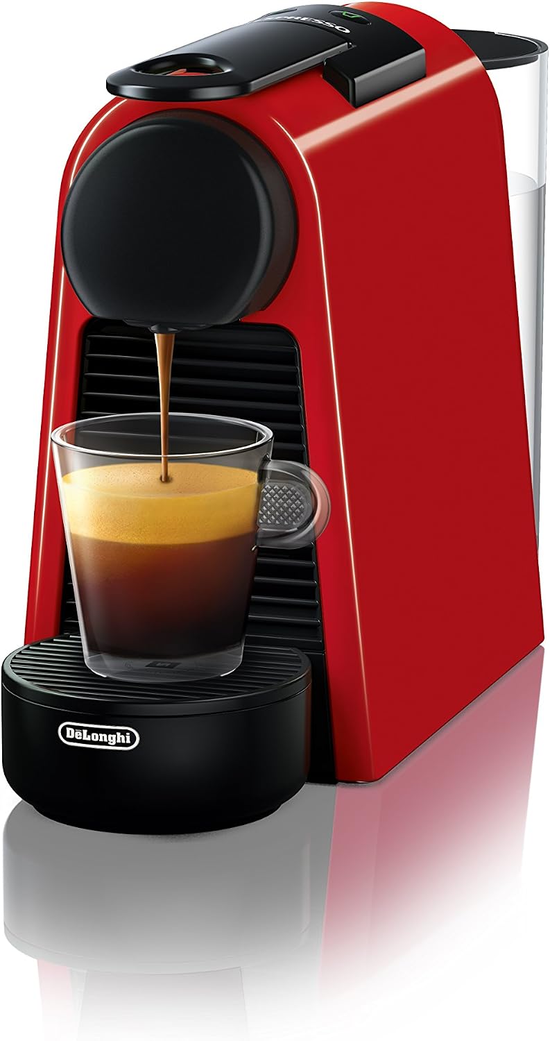 Nespresso Essenza Mini Espresso Machine by De'Longhi, 0.6 liters, Red