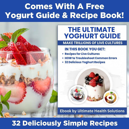 Ultimate Probiotic Yogurt Maker with TruTemp™ Adjustable Temperature & Time Control, Make Trillions of Live Probiotics for Gut Health, ULTIMATE LIFETIME WARRANTY, Wellness Gifts for Men & Women
