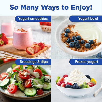 Ultimate Probiotic Yogurt Maker with TruTemp™ Adjustable Temperature & Time Control, Make Trillions of Live Probiotics for Gut Health, ULTIMATE LIFETIME WARRANTY, Wellness Gifts for Men & Women